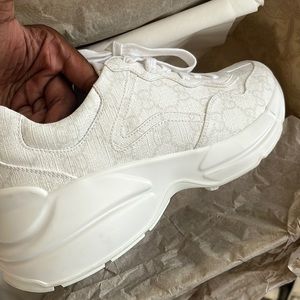 Authentic Gucci GG white sneakers